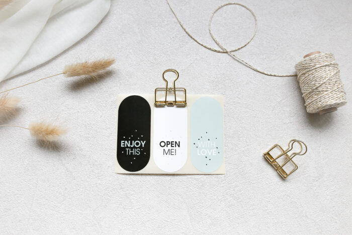 Geschenkaufkleber-Set Modern with Love