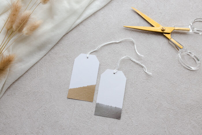 Geschenkanhänger-Set mit Gold / Silber